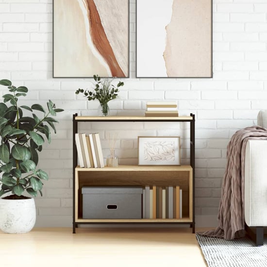 Biloxi Wooden Bookcase With 1 Large Shelf In Sonoma Oak