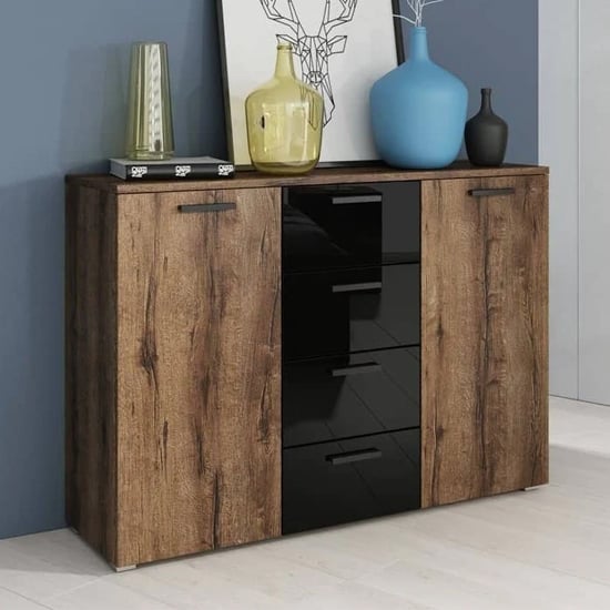 Read more about Biloxi wooden sideboard 2 doors 4 drawers in monastery oak