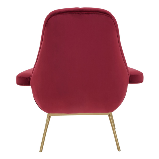 Biltun Velvet Bedroom Chair In Red FiF