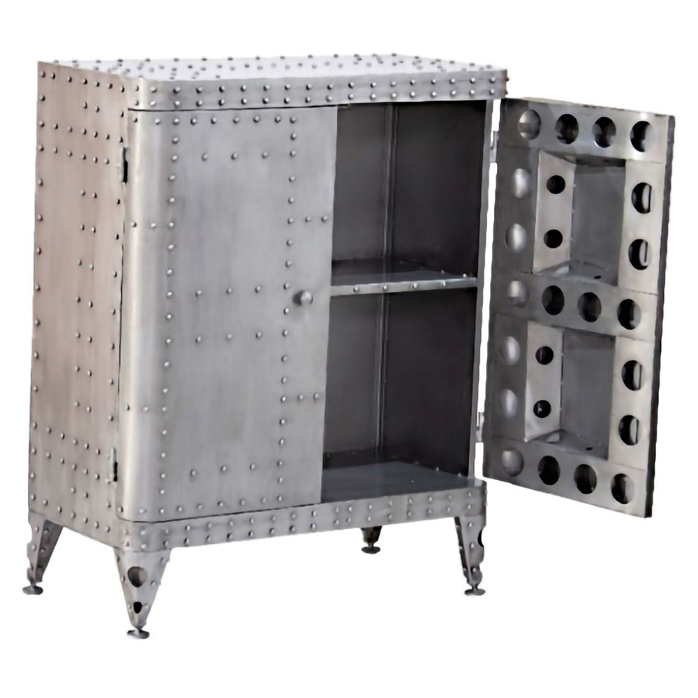 Binghamton Metal Storage Cabinet In Silver