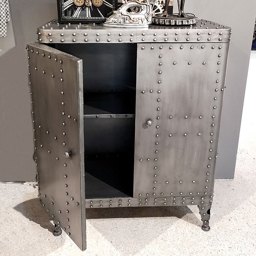 Binghamton Metal Storage Cabinet In Silver