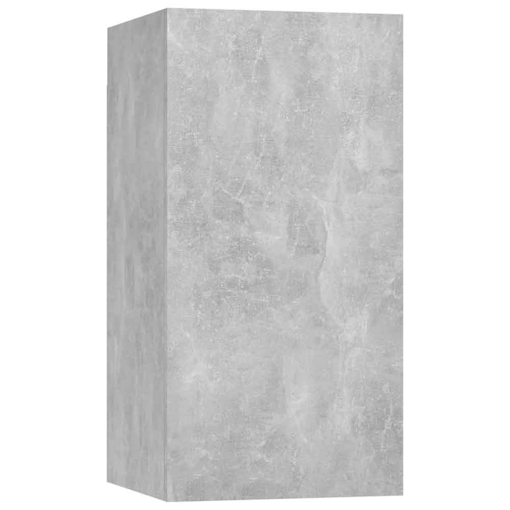 Binnenstad 60cm Wooden 4 Piece Entertainment Unit In Concrete Grey
