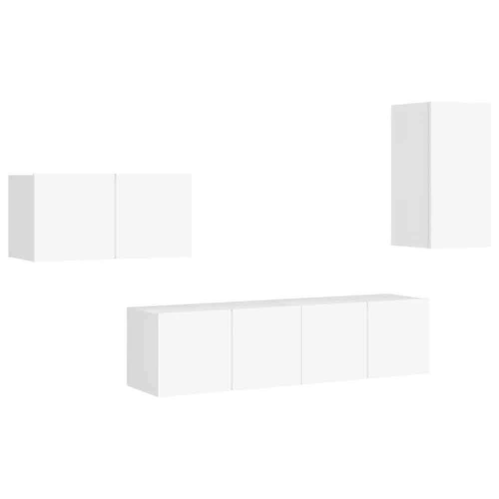 Binnenstad 60cm Wooden 4 Piece Entertainment Unit In White