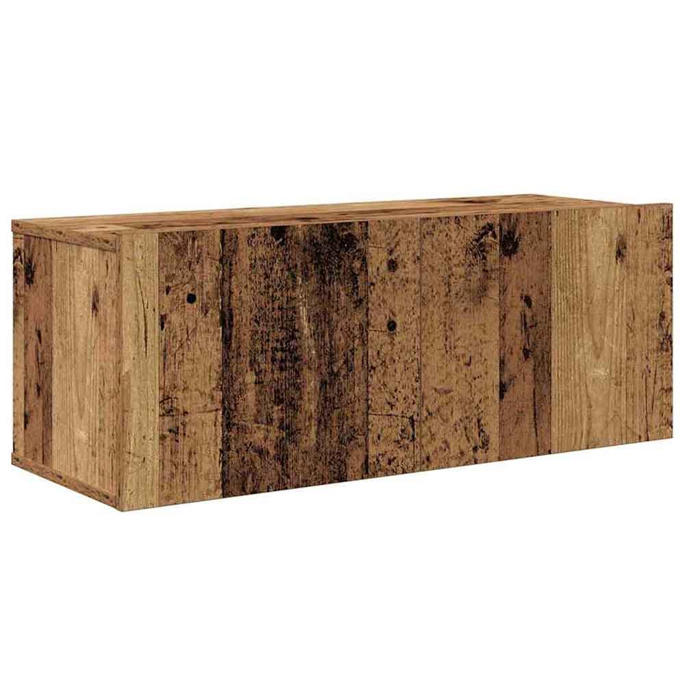 Binnenstad 90cm Wooden 4 Piece Entertainment Unit In Old Wood