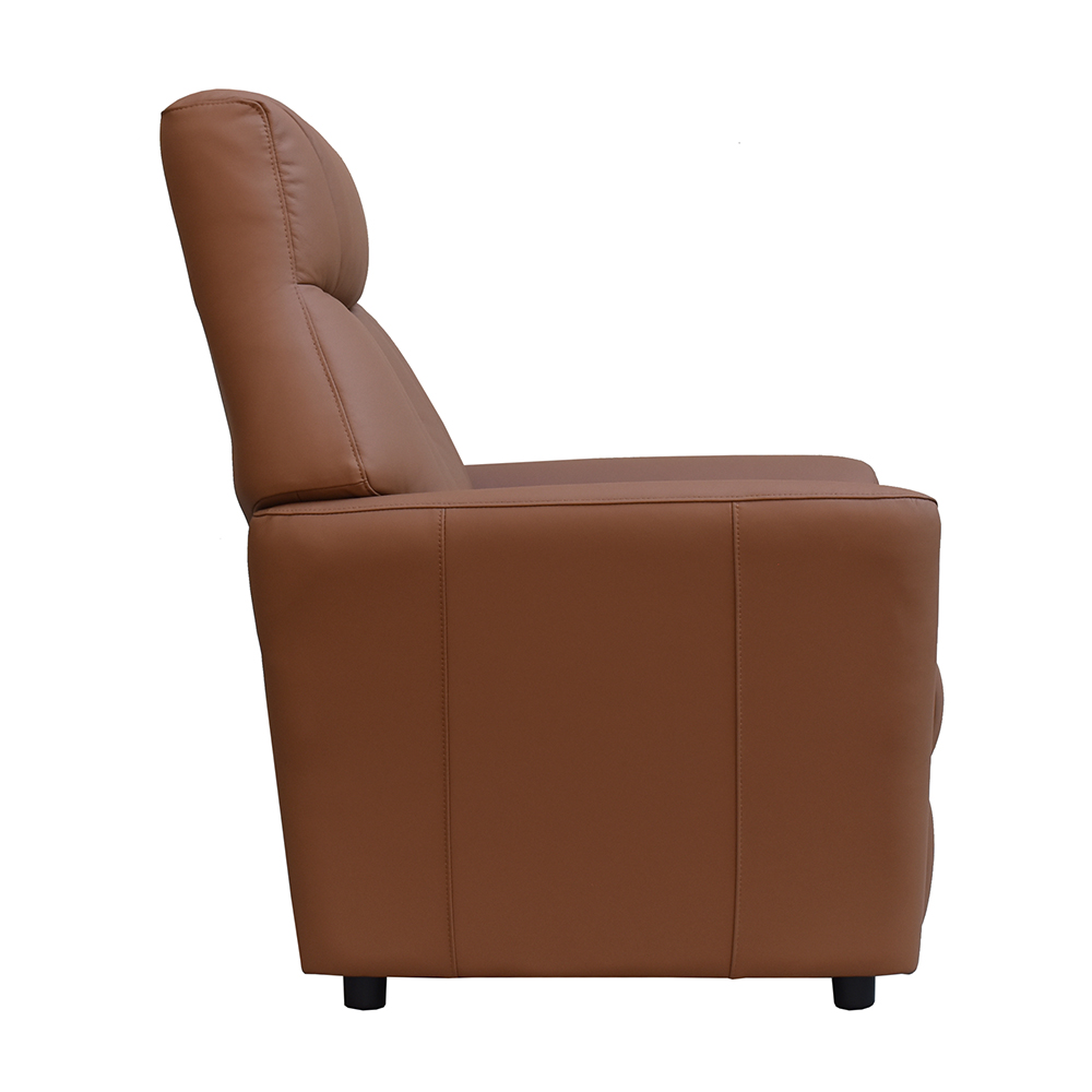 Bionel Leather 1 Seater Sofa in Camel