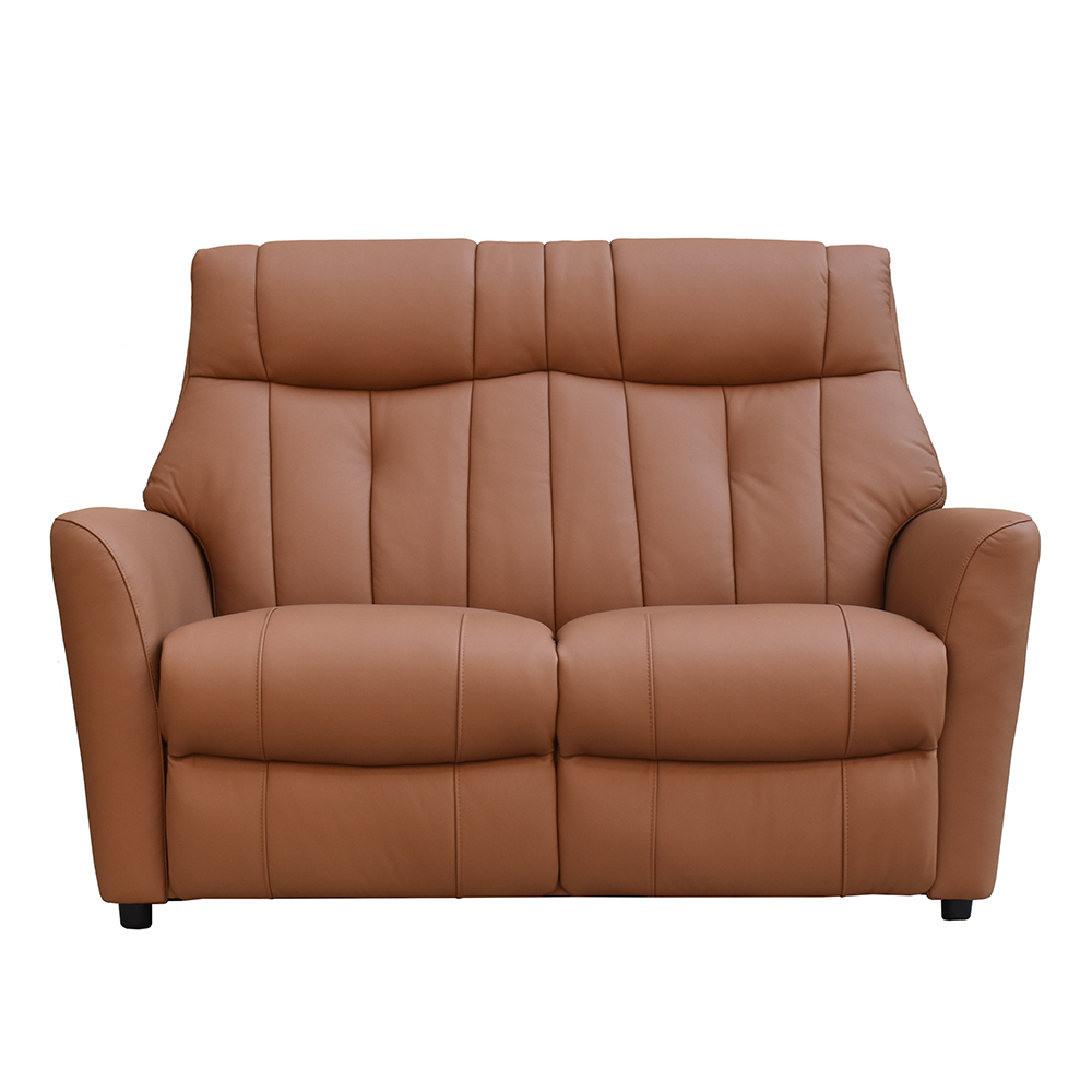 Bionel Leather 2 Seater Sofa in Camel
