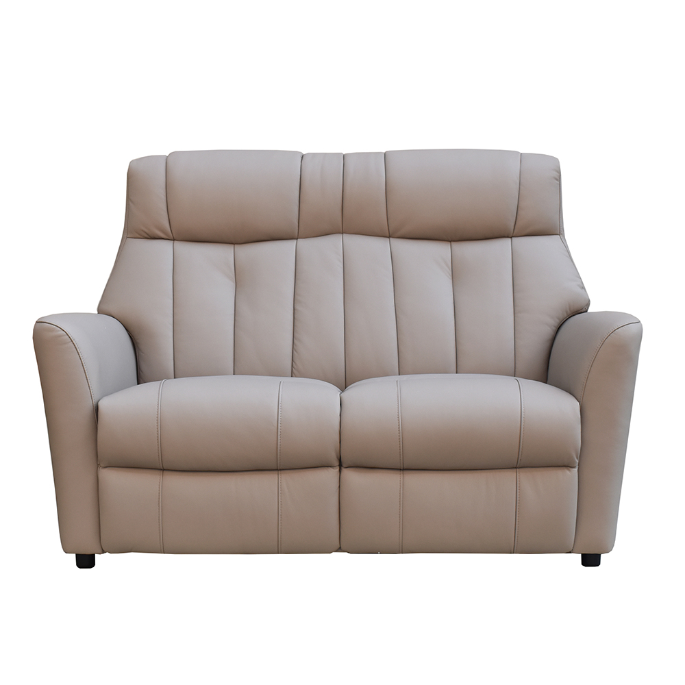 Bionel Leather 2 Seater Sofa in Grey
