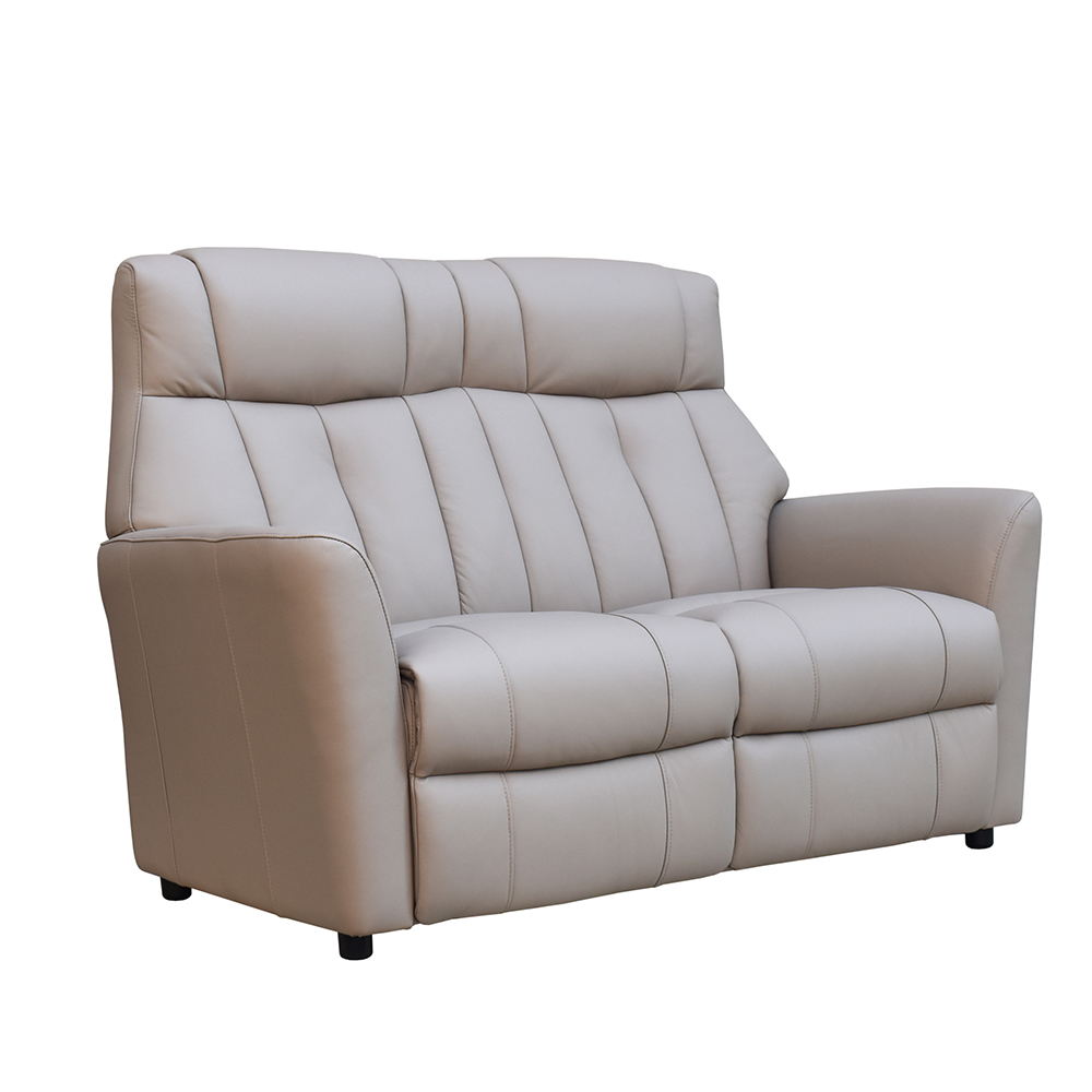Bionel Leather 2 Seater Sofa in Grey