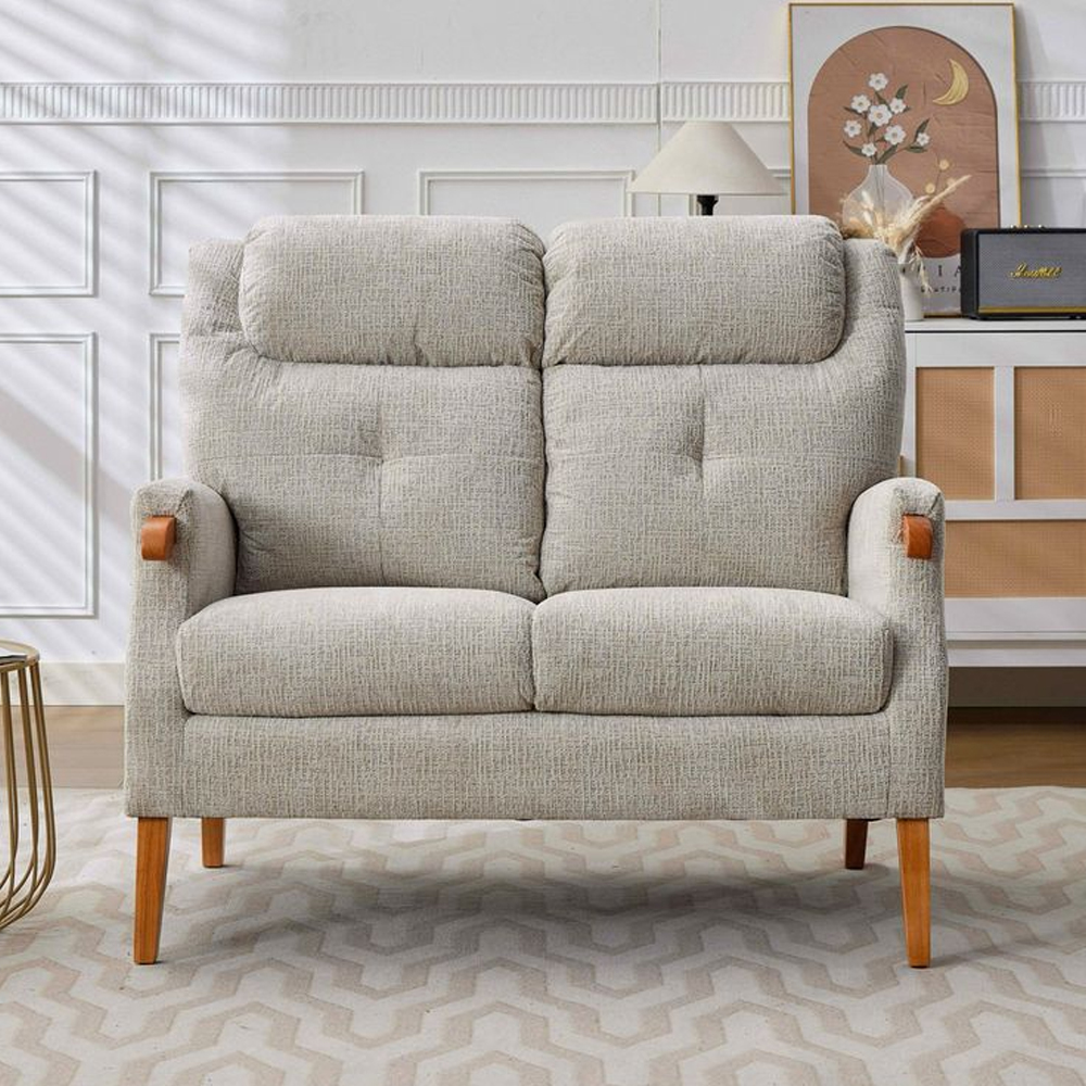 Itaquera Fabric 2 Seater Sofa in Linen
