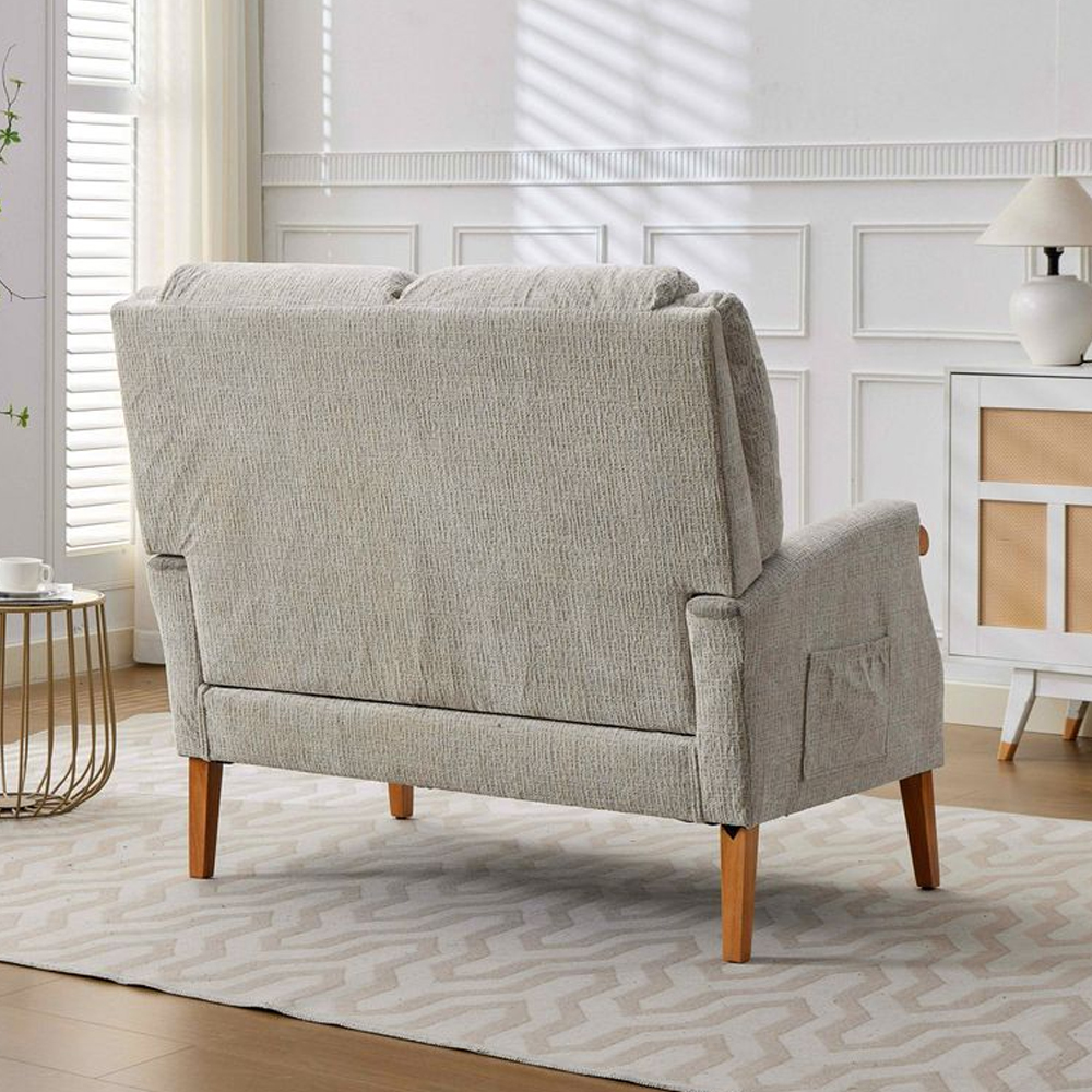 Itaquera Fabric 2 Seater Sofa in Linen