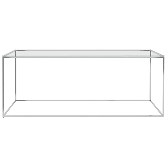 Birger Clear Glass Coffee Table With Silver Steel Frame_2