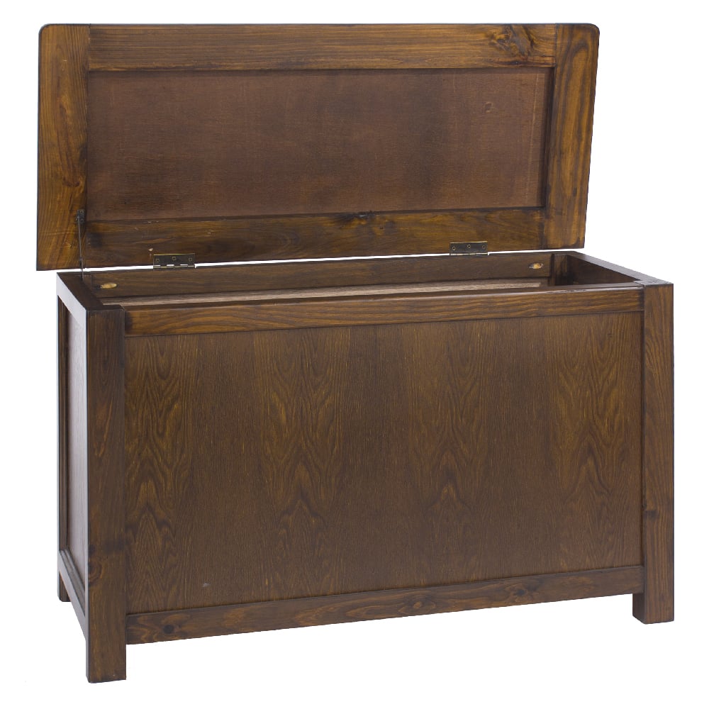 Birtley Wooden Blanket Box In Dark Brown