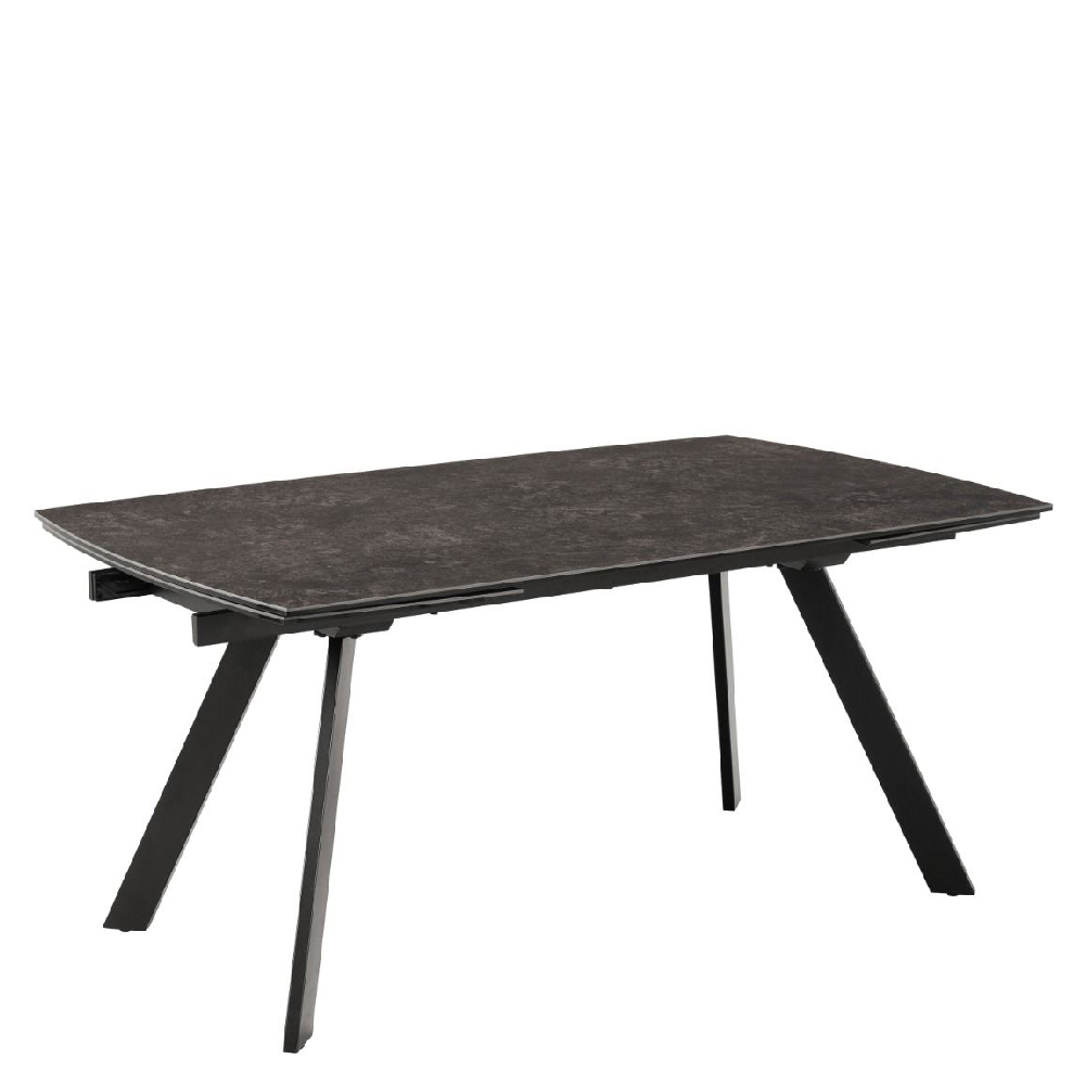 Bishop Ceramic Extending Dining Table With Metal Leg In Black
