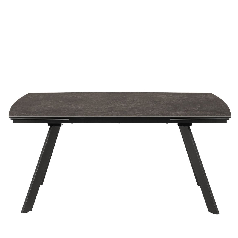 Bishop Ceramic Extending Dining Table With Metal Leg In Black