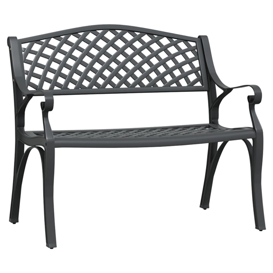 Bishti Outdoor Cast Aluminium Seating Bench In Black_2