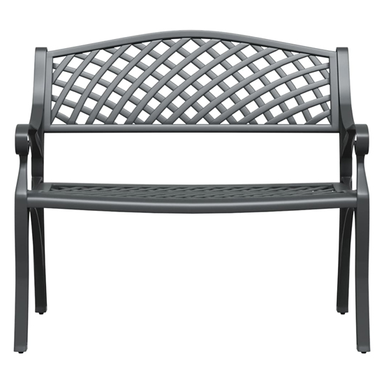 Bishti Outdoor Cast Aluminium Seating Bench In Black_3