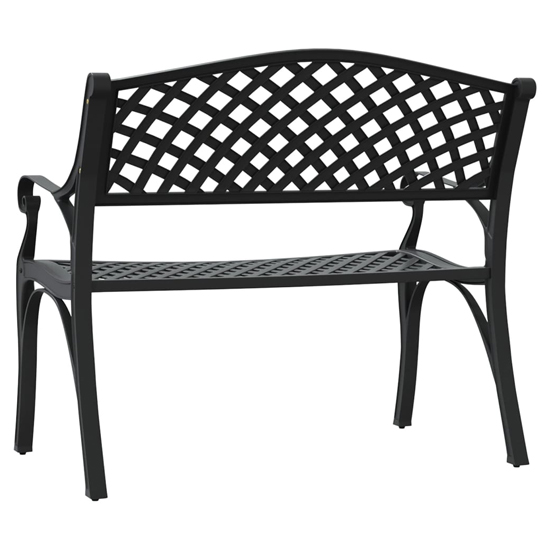 Bishti Outdoor Cast Aluminium Seating Bench In Black_5