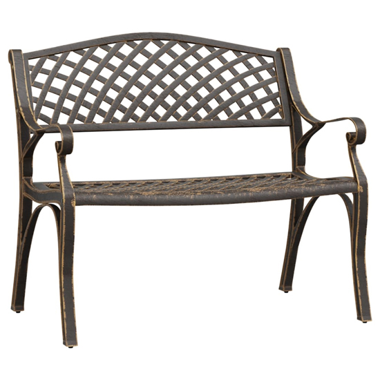 Bishti Outdoor Cast Aluminium Seating Bench In Bronze_2