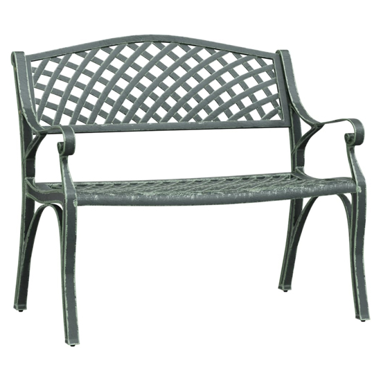 Bishti Outdoor Cast Aluminium Seating Bench In Green_2