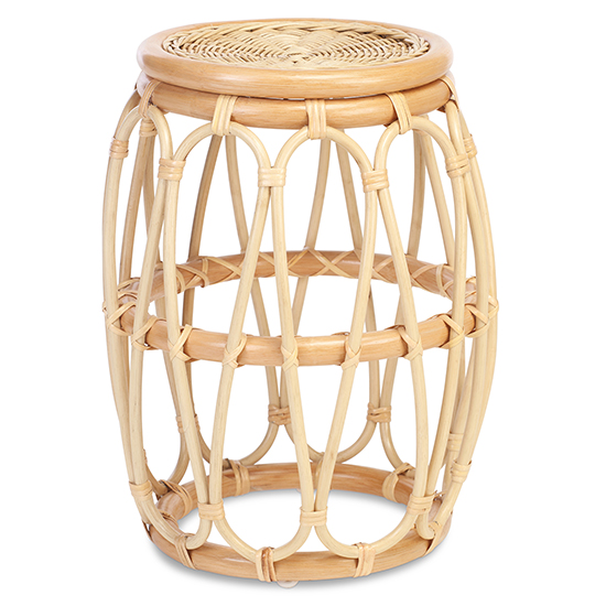Bissau Rattan Wicker Top Lamp Table In Athena Plain_2