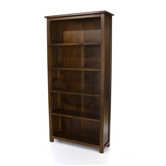 Birtley Tall Bookcase In Dark Tinted Lacquer Finish