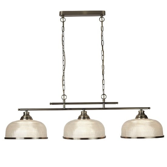 Read more about Bistro ii 3 light ceiling bar in antique brass
