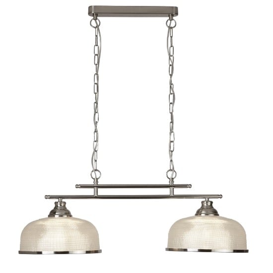 Read more about Bistro ii 2 light ceiling bar in satin silver