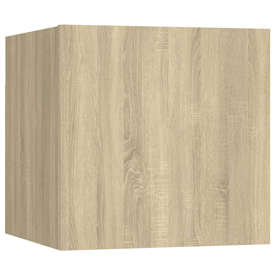 Biton Wall Hung Wooden Entertainment Unit In Sonoma Oak