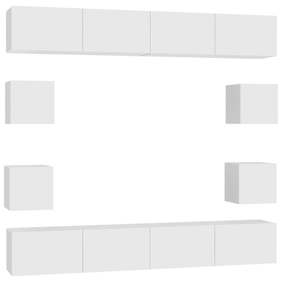 Biton Wall Hung Wooden Entertainment Unit In White