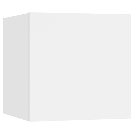 Biton Wall Hung Wooden Entertainment Unit In White