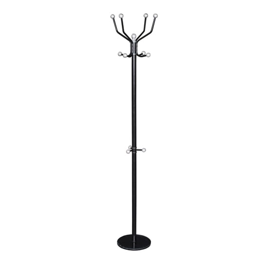 Photo of Stylish metal coat stand in black