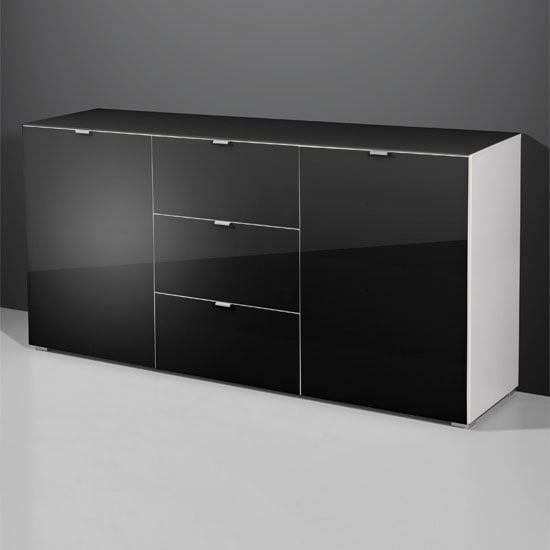 black glass sideboard 1386 73 - Best Quality Sideboards For Less