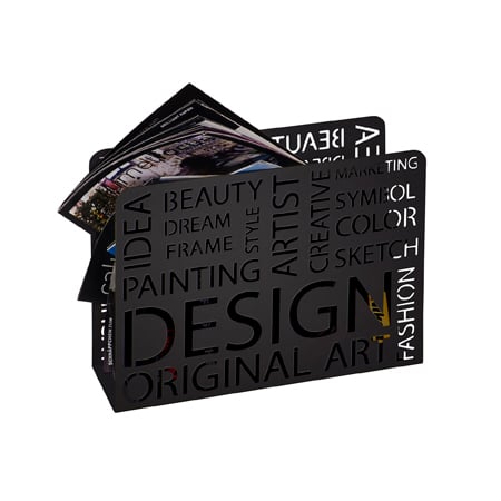 black magazine rack 44595 - 9 Funky Magazine Racks To Help Organise Your Home