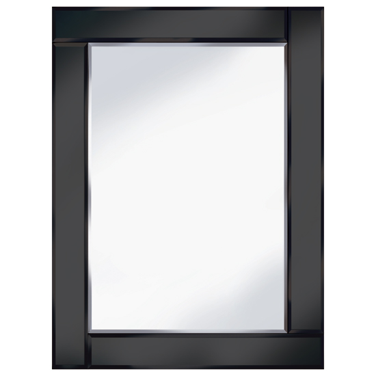 Bevelled Black 60x80 Rectangle Wall Mirror
