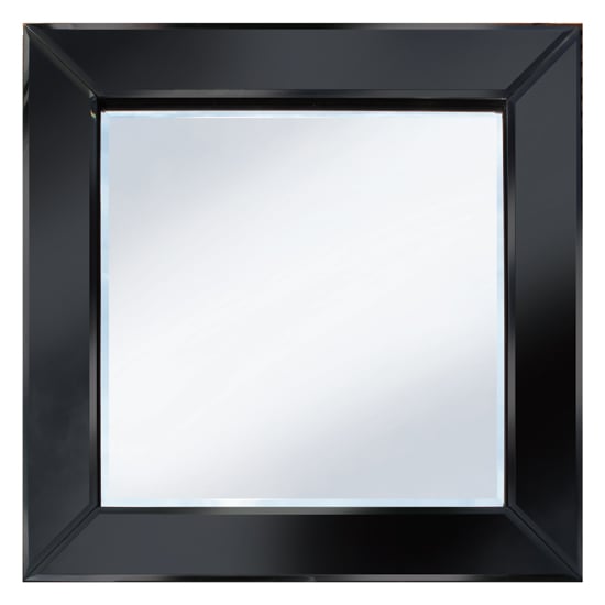 Product photograph of Brilliance Black 60x60 Square Wall Mirror from Furniture in Fashion