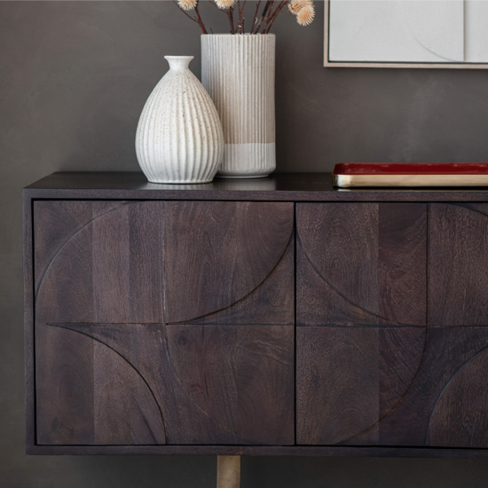 Blackfoot Mango Wood Sideboard With 4 Doors In Brown_2