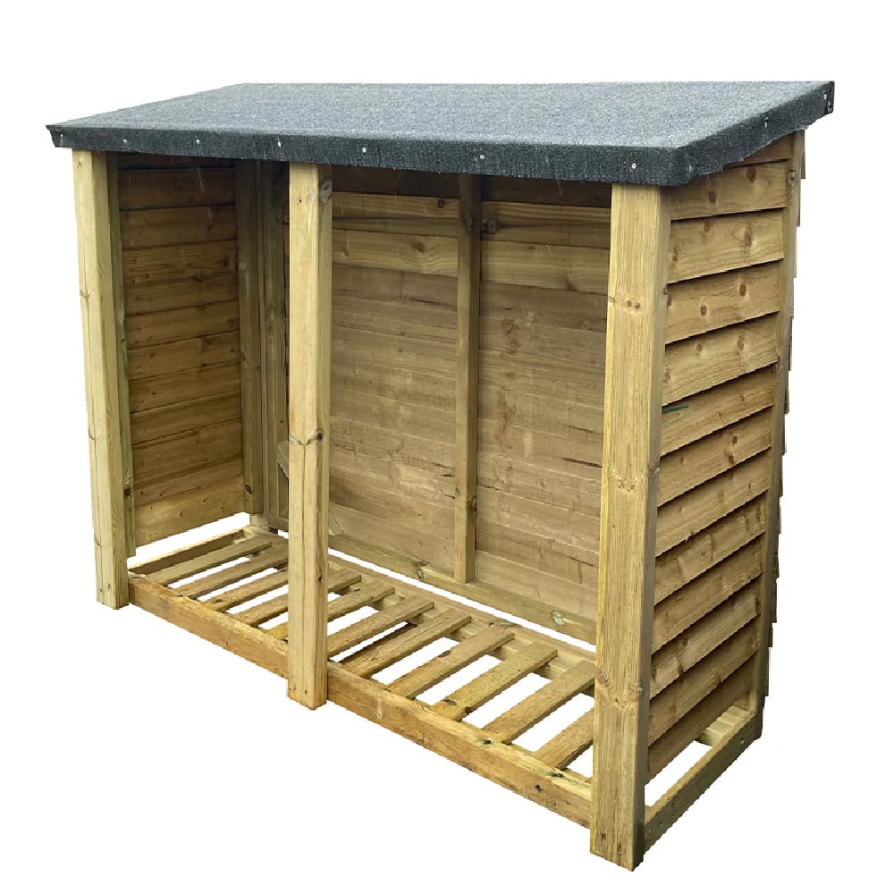 Blackfriars Wooden Garden Log Store In Natural