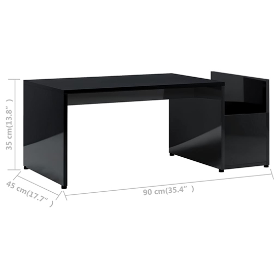 Blaga High Gloss Coffee Table With Side Storage In Black_4