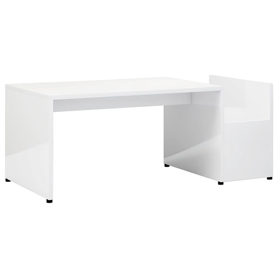 Blaga High Gloss Coffee Table With Side Storage In White_2