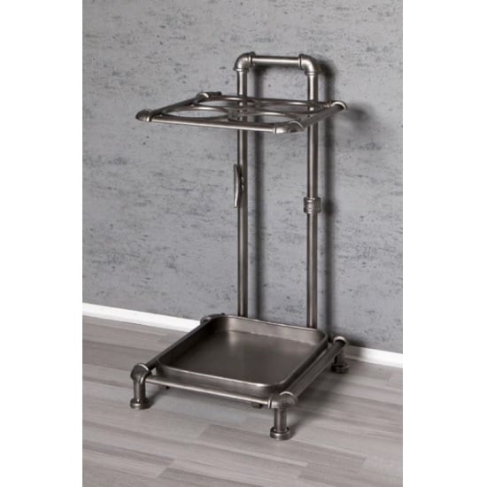 Blair Metal Umbrella Stand In Anthracite Lacquered