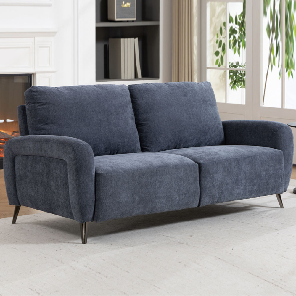 Blake Fabric 3+1+1 Seater Sofa Set in Denim Blue