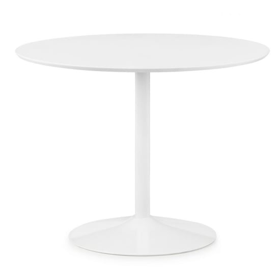 Product photograph of Balwina Round Wooden Dining Table In White from Furniture in Fashion