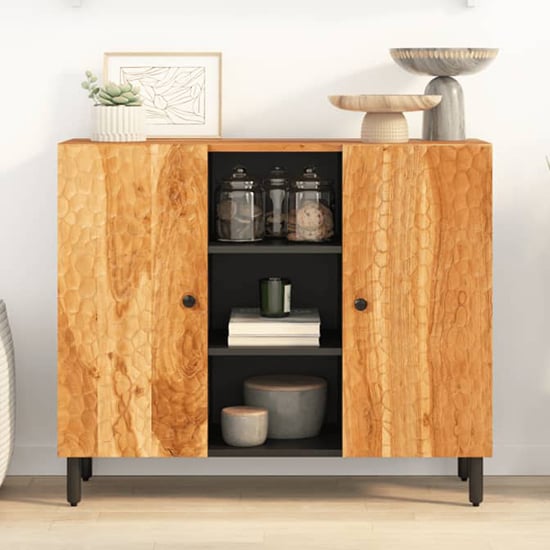 Product photograph of Blanes Acacia Wood Sideboard With 2 Doors In Natural from Furniture in Fashion
