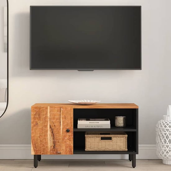 Read more about Blanes acacia wood tv stand with 1 door 1 shelf in natural
