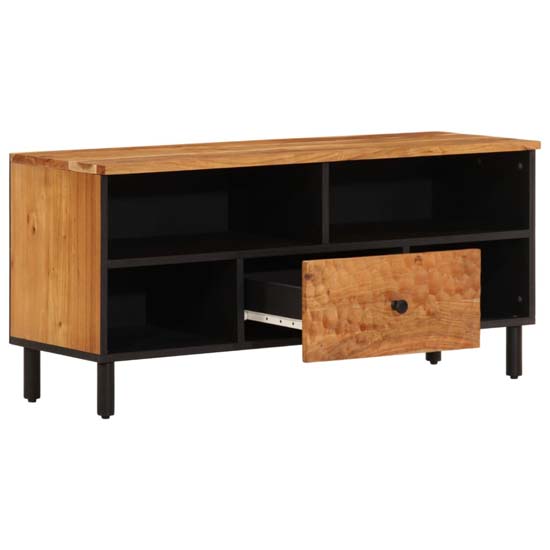 Blanes Acacia Wood TV Stand With 1 Drawer 4 Shelves In Natural