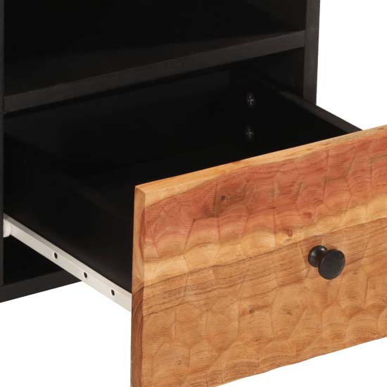 Blanes Acacia Wood TV Stand With 2 Drawers 4 Shelves In Natural