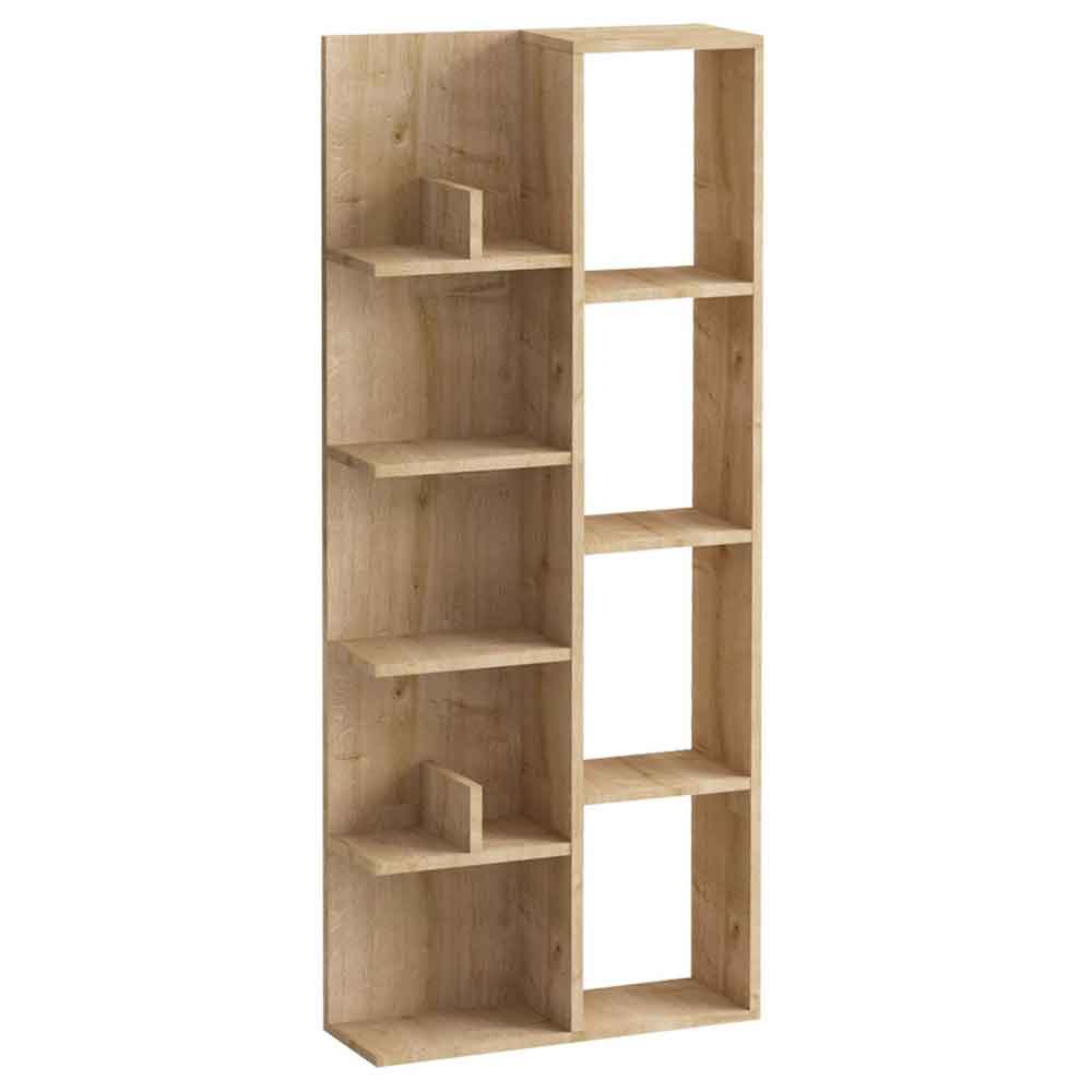 Blaze Tall Wooden Bookcase in Oak