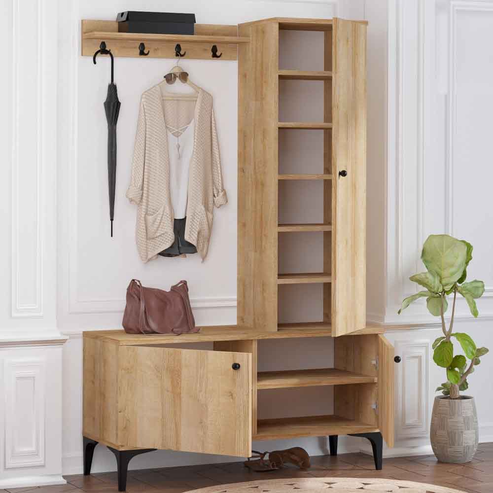 Blaze Wooden Hallway Storage Furniture Set 3 Doors in Oak