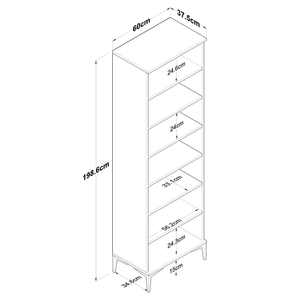 Blaze Wooden Storage Cabinet with 2 Doors in White and Walnut
