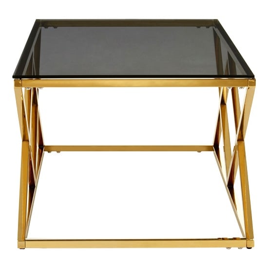 Bleadon Black Glass Rectangle Coffee Table With Curved Frame FiF